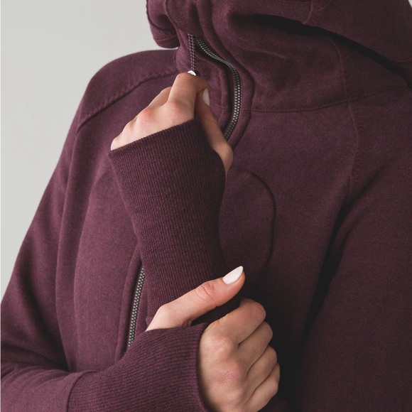 Lululemon Pleat To Street Hoodie Heathered Bordeaux Drama - 4 - Picture 6 of 9